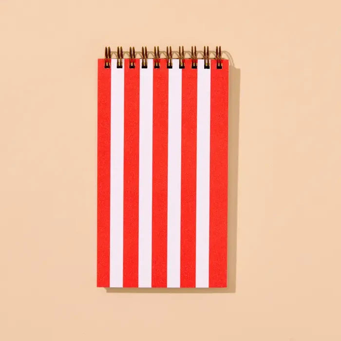 And Here We Are - Beach Stripe Small Spiral Notebook