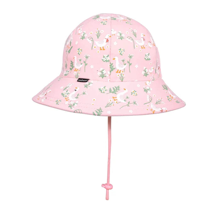 Bedhead Kids Ponytail Bucket Sun Hat - Pink Quackers