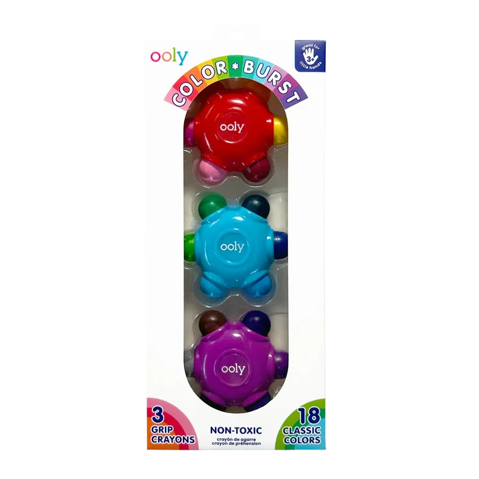 Color Burst Grip Crayons - Set of 3