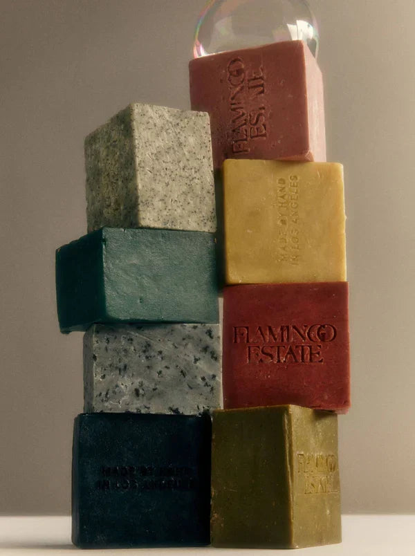 Flamingo Estate – Lavender Activated Charcoal Soap Brick