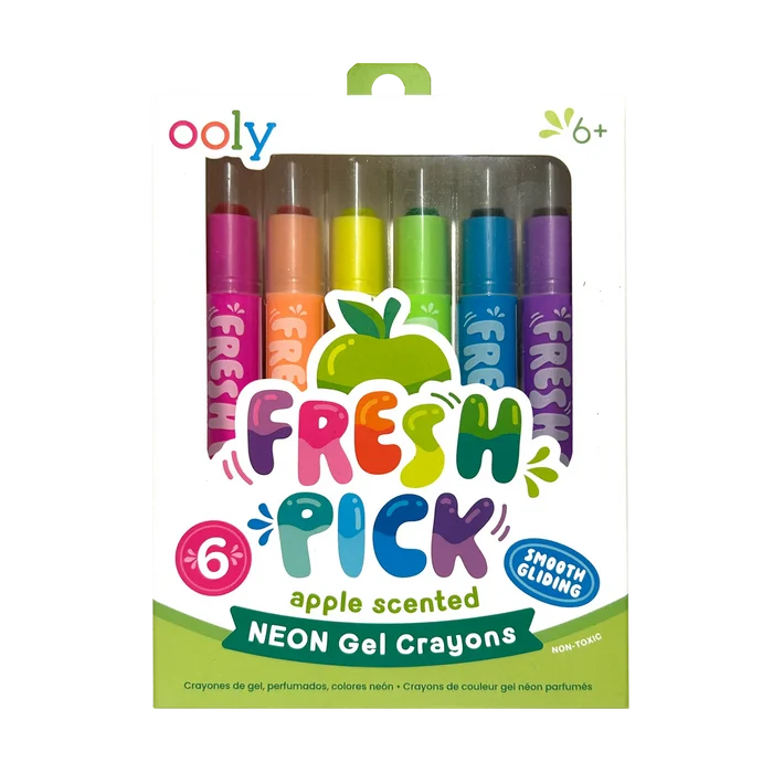 Fresh Pick Apple Scented Gel Crayons - Set of 6