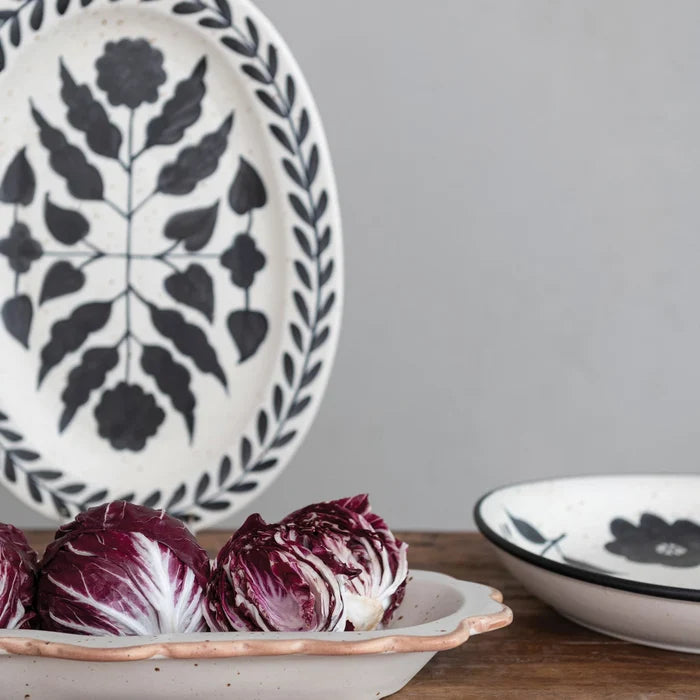 Hand-Painted Stoneware Platter