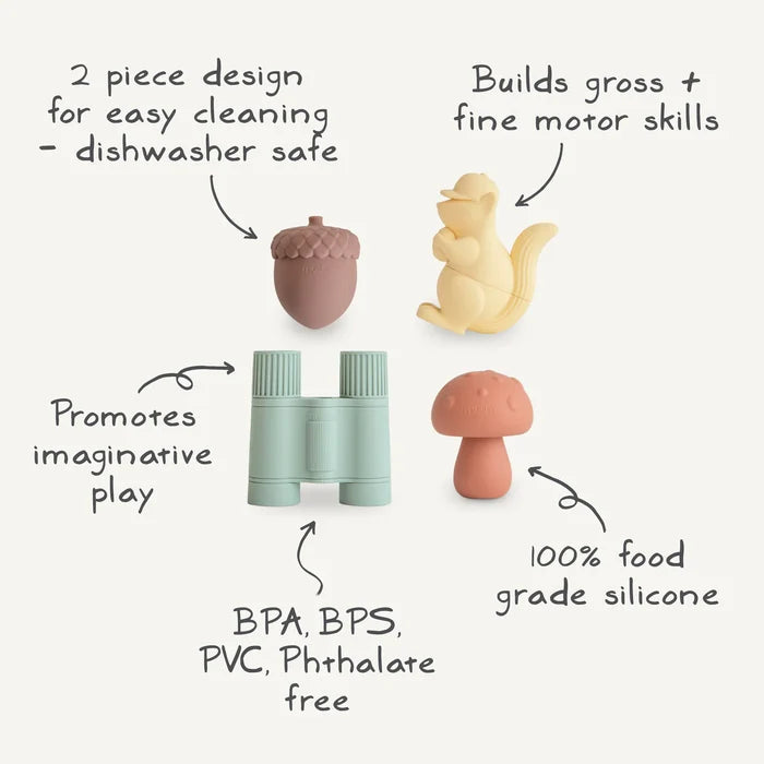 Mushie – Nature Mold Free Bath Play Set - 4 Pack