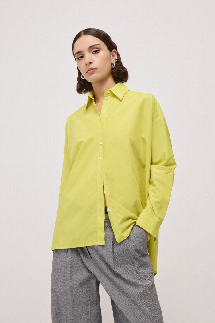 Ottod'Ame - Oversized Button Down in Chartreuse