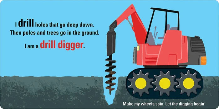 Spin Me! - Let's Go, Busy Diggers! Board Book