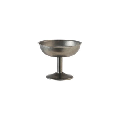 4 Oz Stainless Steel Footed Coupe Glass in Brushed Pewter Finish