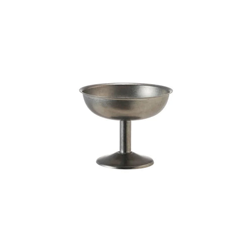 4 Oz Stainless Steel Footed Coupe Glass in Brushed Pewter Finish