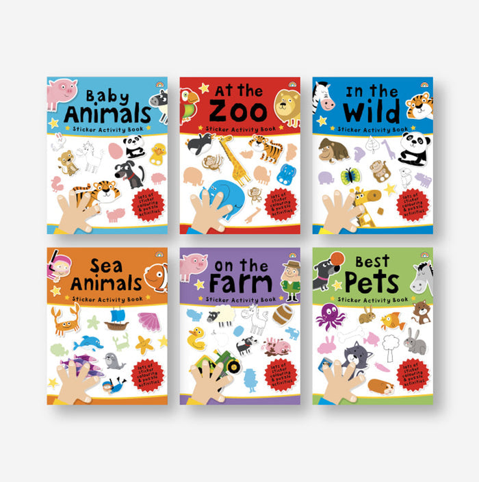 6 in 1 Activity & Sticker Suitcase - Animals