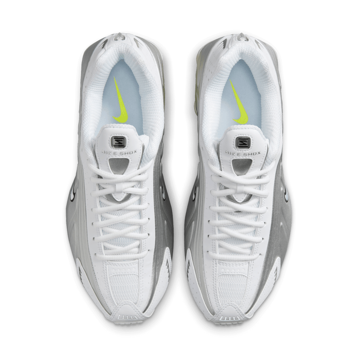 Women's Nike Shox R4 "White Metallic Silver Volt"