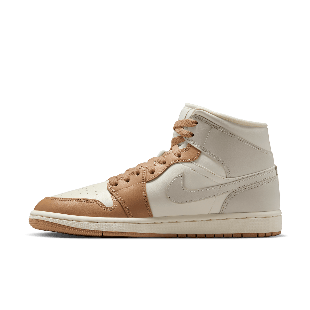 Women's Air Jordan 1 Mid "Tan Toe"