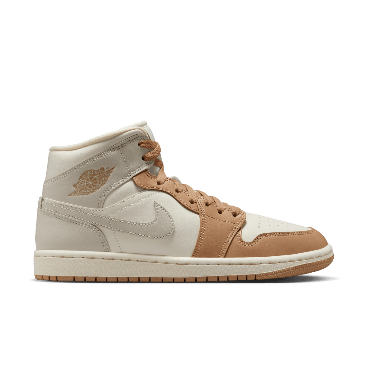 Women's Air Jordan 1 Mid "Tan Toe"