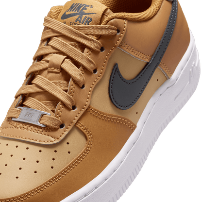 Boy's Nike Air Force 1 "Wheat Club Gold White Anthracite"