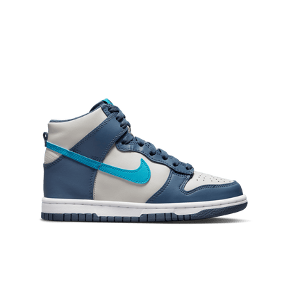 Big Kids' Nike Dunk High "Light Bone Diffused Blue"