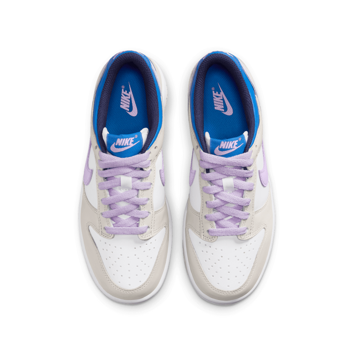 Big Kids' Nike Dunk Low "Khaki Blue Pink"