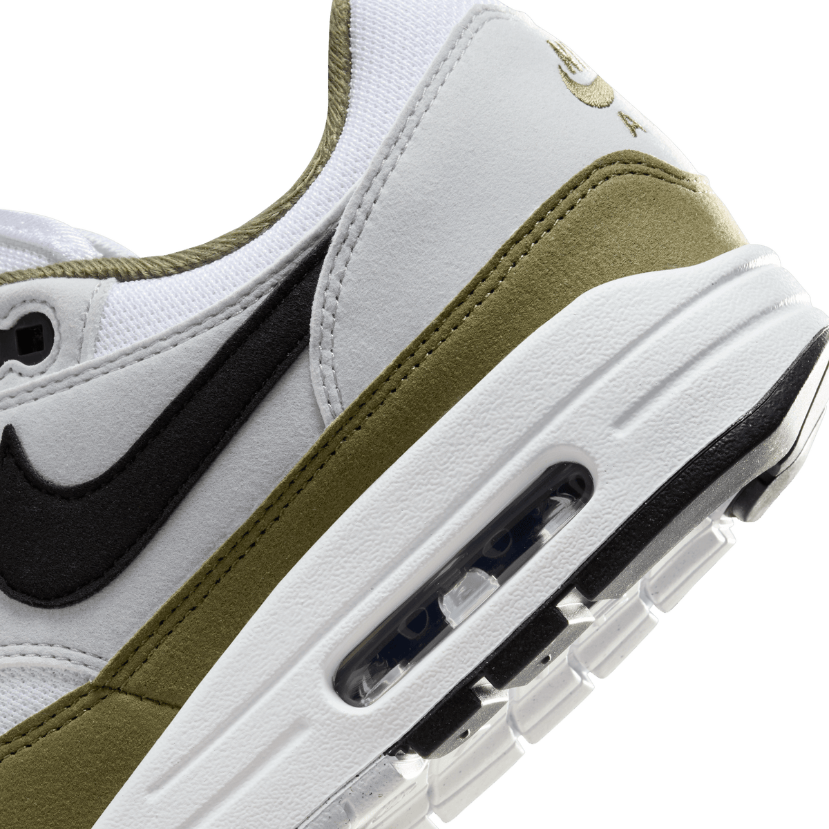 Men's Nike Air Max 1 "White Black Medium Olive"