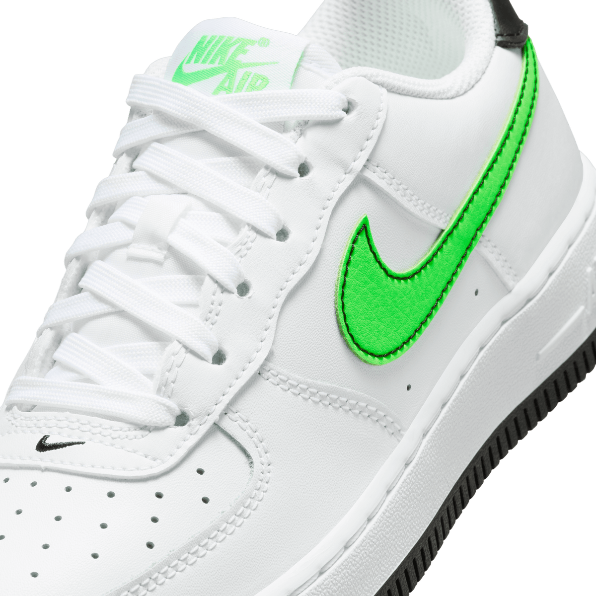 Big Kids' Nike Air Force 1 "White Green Strike"