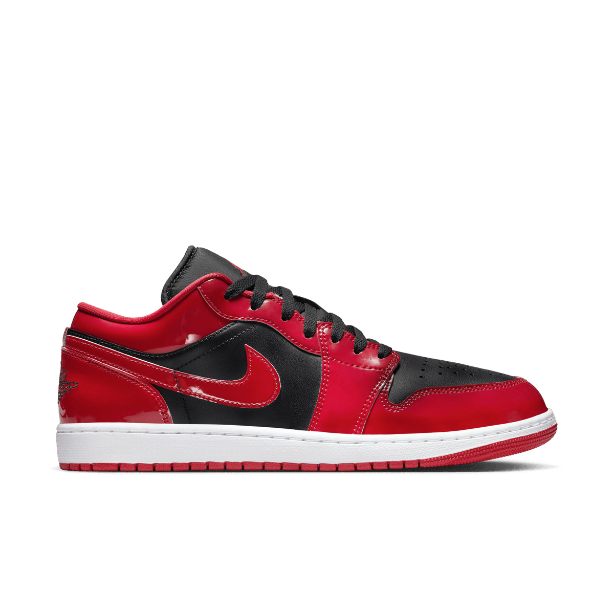Men's Air Jordan 1 Low SE Shoes "Patent Varsity Red Black"