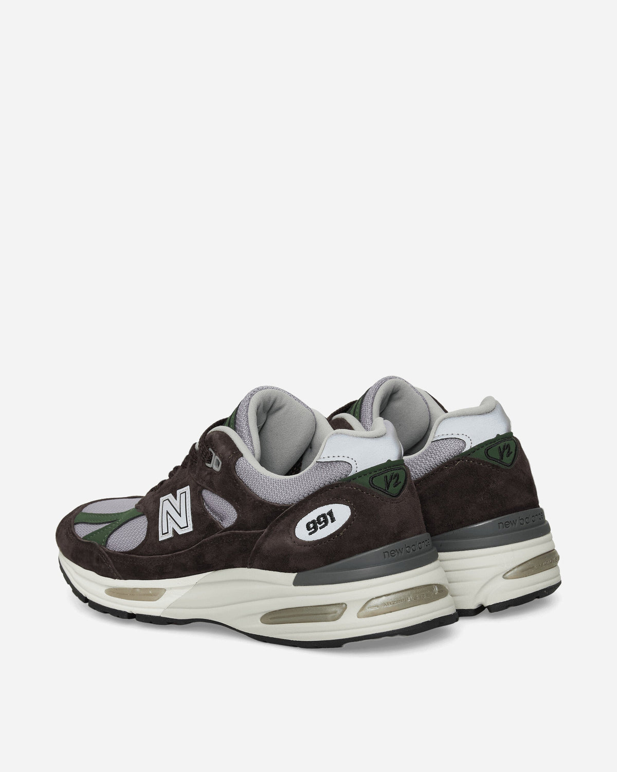 MADE in UK 991v2 Sneakers Licorice / Lavender Grey / Douglas Fir