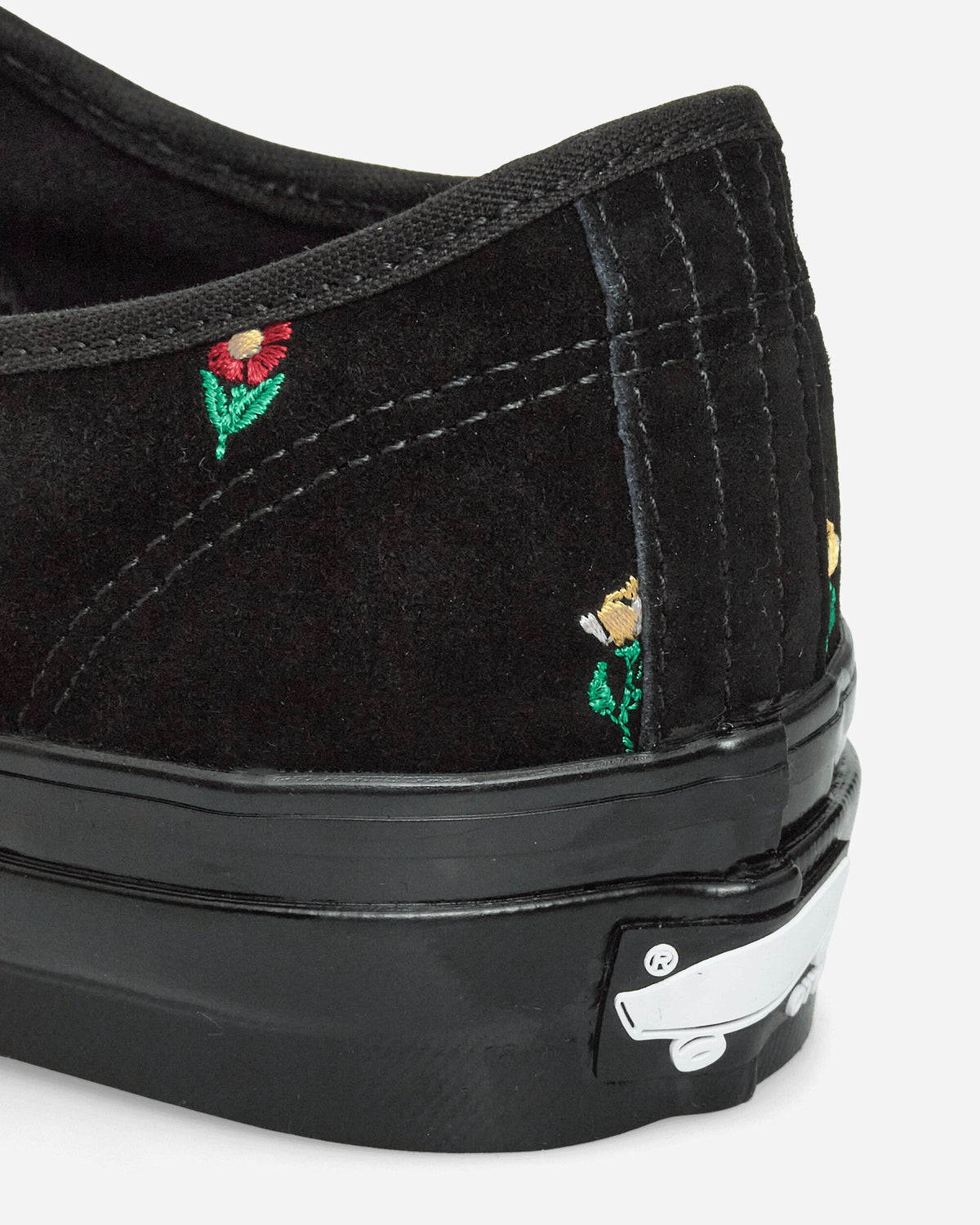 Authentic 44 Embroidery Sneakers Flower Print Black