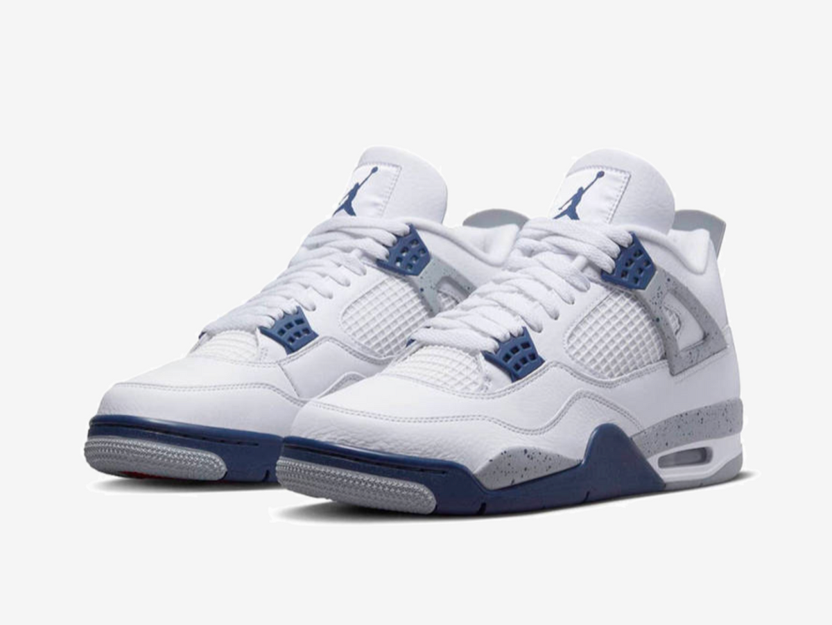Air Jordan 4 White Midnight Navy