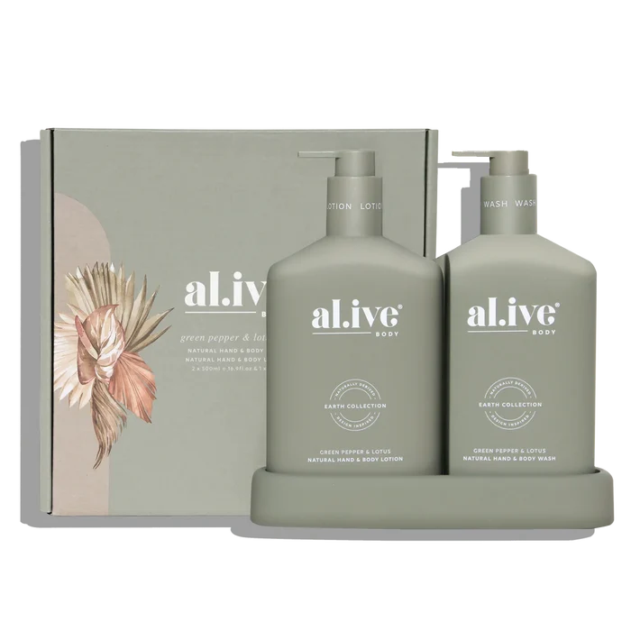 al.ive Body Green Pepper & Lotus Wash & Lotion Duo