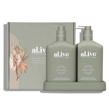 al.ive Body Green Pepper & Lotus Wash & Lotion Duo