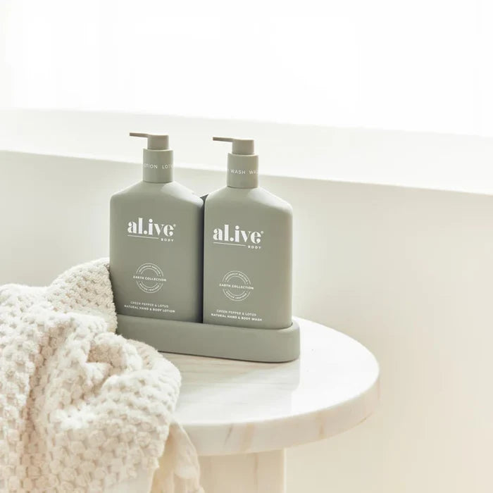 al.ive Body Green Pepper & Lotus Wash & Lotion Duo