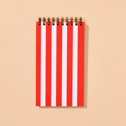 And Here We Are - Beach Stripe Small Spiral Notebook