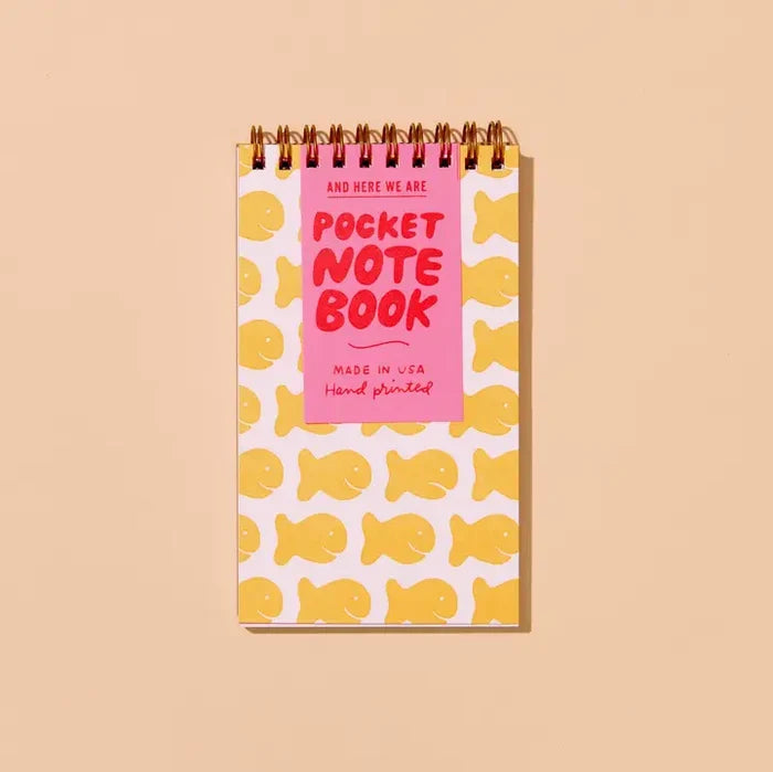 And Here We Are - Goldfish Small Spiral Notebook