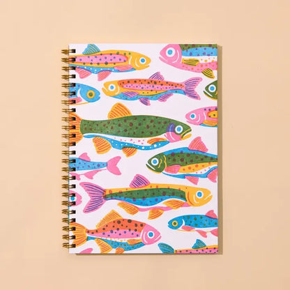 And Here We Are - Rainbow Trout Spiral Notebook