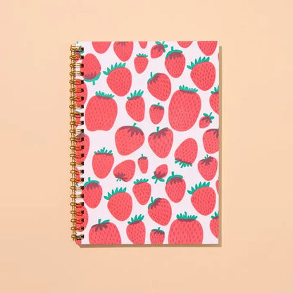 And Here We Are - Strawberry Spiral Notebook