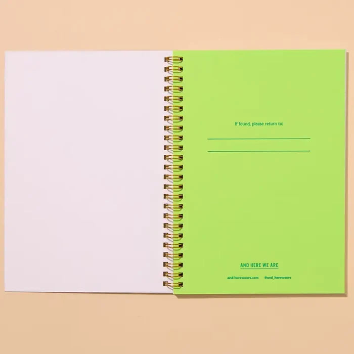 And Here We Are - Strawberry Spiral Notebook