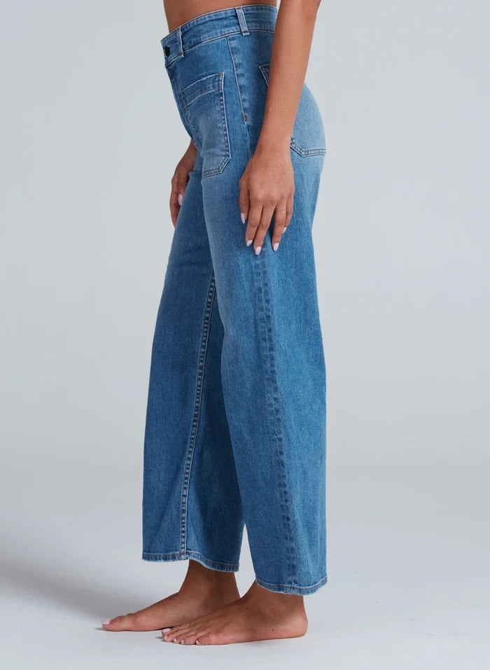 ASKK NY - Cropped Sailor Jean in Starboard
