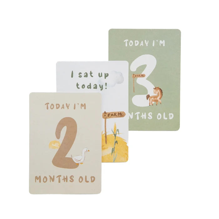 Baby Milestone Cards Set - Tractor Ride
