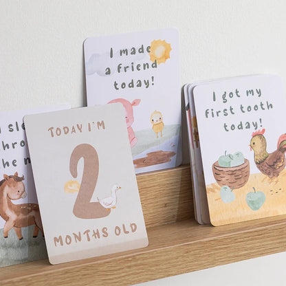 Baby Milestone Cards Set - Tractor Ride
