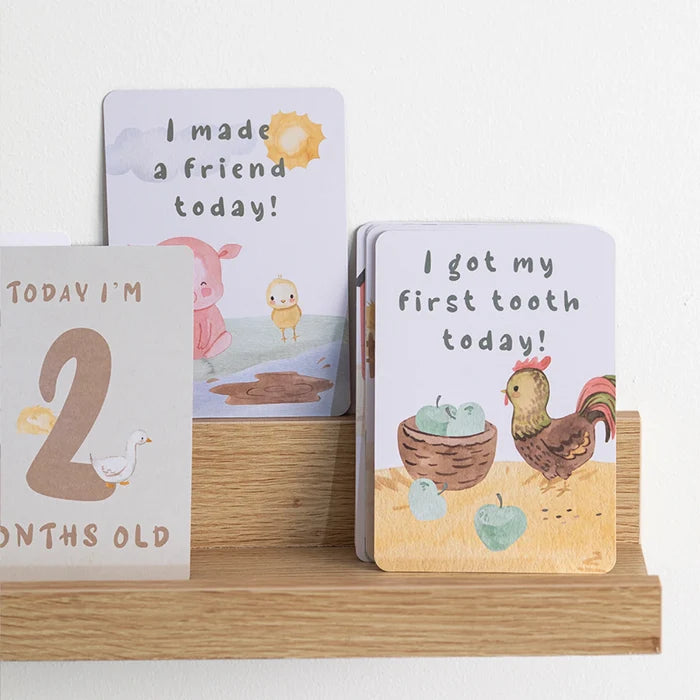 Baby Milestone Cards Set - Tractor Ride