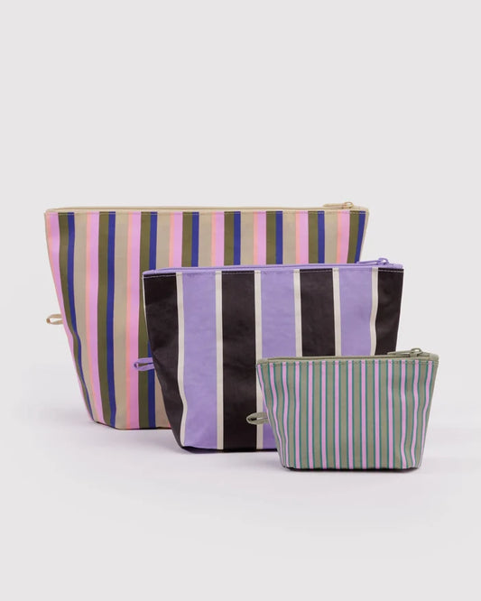 BAGGU - Go Pouch Set in Candy Stripes