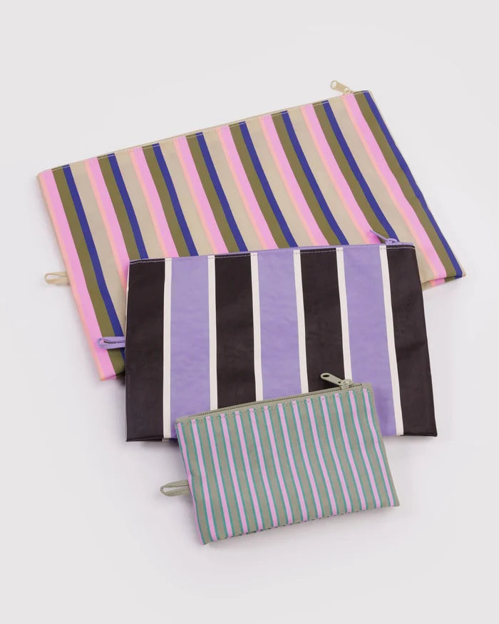 BAGGU - Go Pouch Set in Candy Stripes