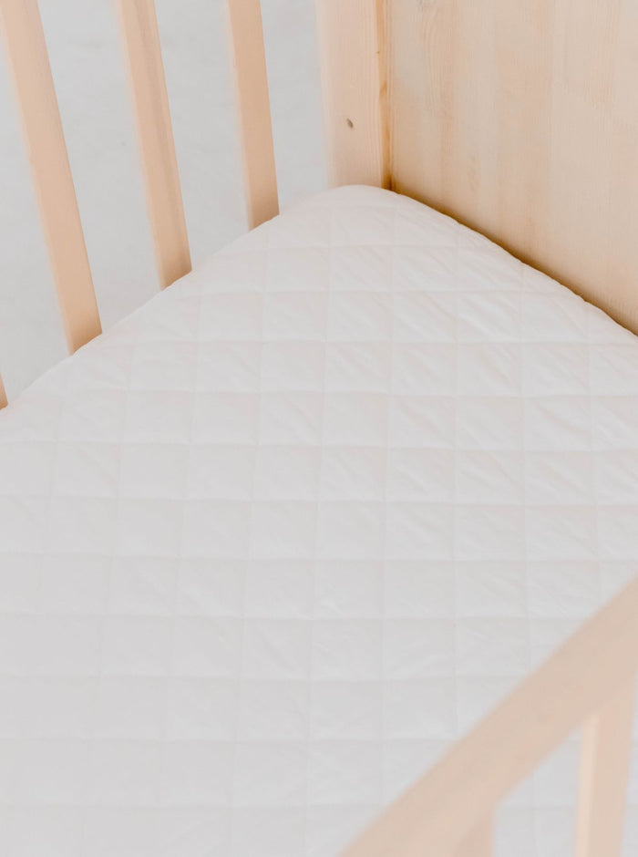 Bambella 2-in-1 Waterproof Cot Sheet & Mattress Protector | Ivory