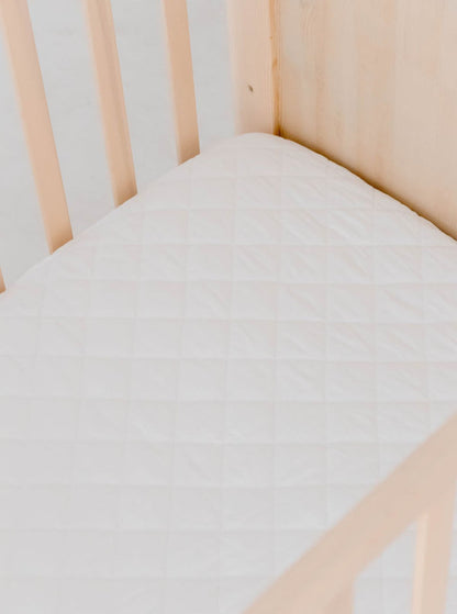 Bambella 2-in-1 Waterproof Cot Sheet & Mattress Protector | Ivory