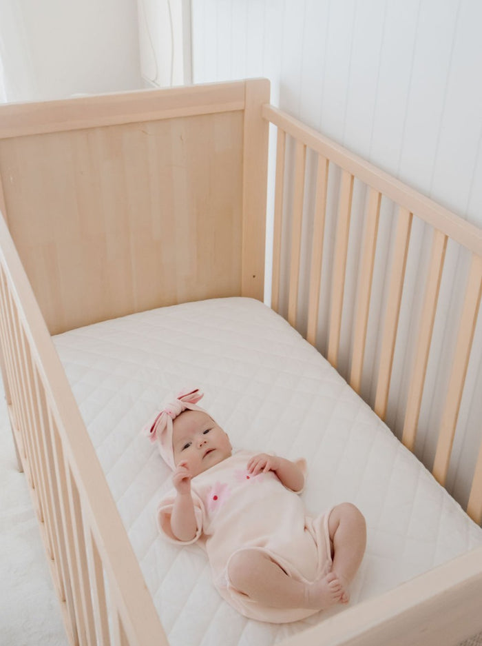 Bambella 2-in-1 Waterproof Cot Sheet & Mattress Protector | Ivory