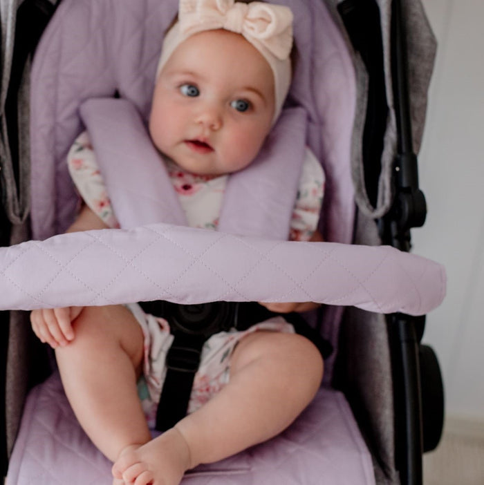 Bambella Designs Pram Bar Cover | Lavender Haze