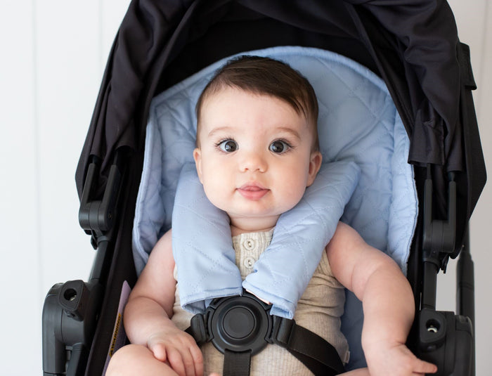 Bambella Designs Quilted Harness Covers | Sky Blue