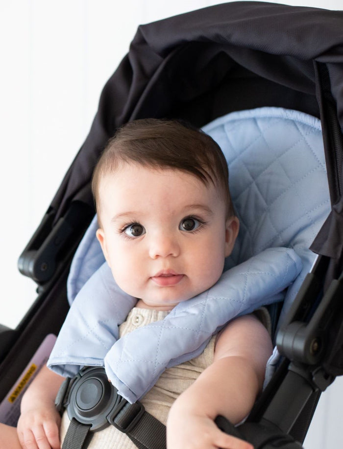 Bambella Designs Quilted Harness Covers | Sky Blue