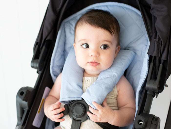 Bambella Designs Quilted Harness Covers | Sky Blue