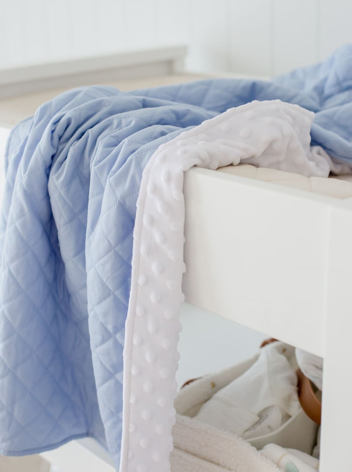 Bambella Designs Quilted Snuggle Blanket - Sky Blue