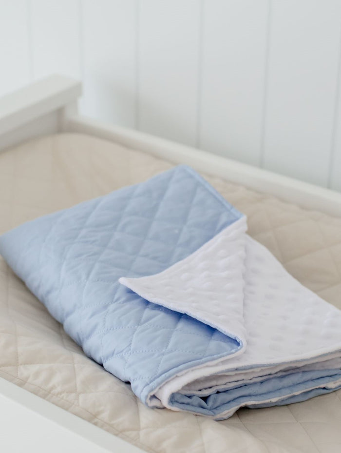 Bambella Designs Quilted Snuggle Blanket - Sky Blue