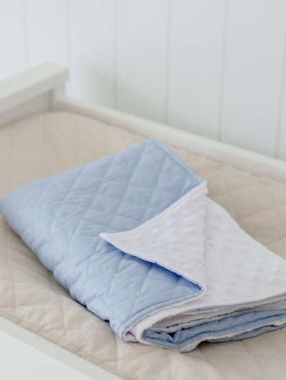 Bambella Designs Quilted Snuggle Blanket - Sky Blue