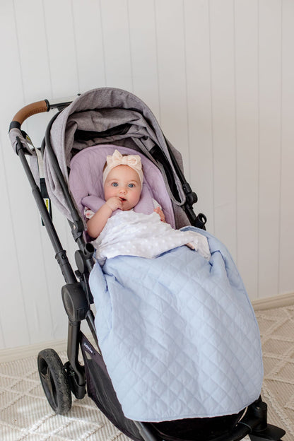 Bambella Designs Quilted Snuggle Blanket - Sky Blue