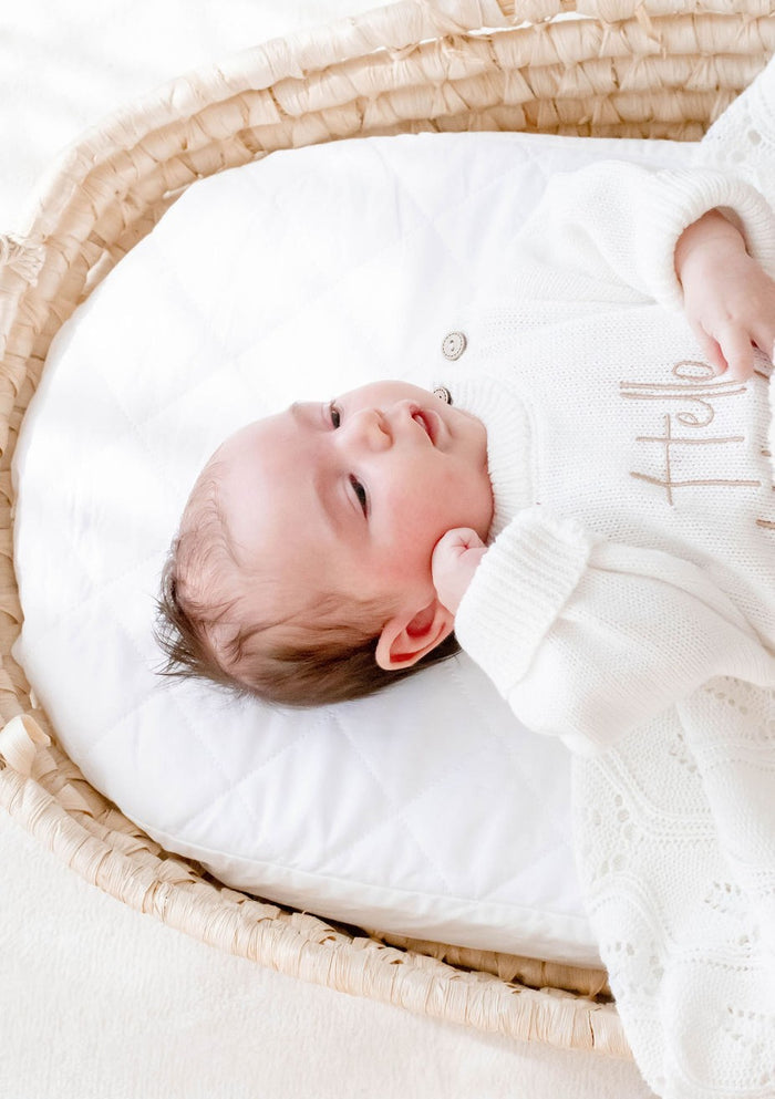 Bambella Waterproof Moses Bassinet Sheet |  Ivory